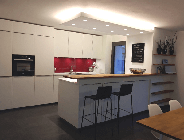 Beleuchtung Reihenendhaus Kaufering